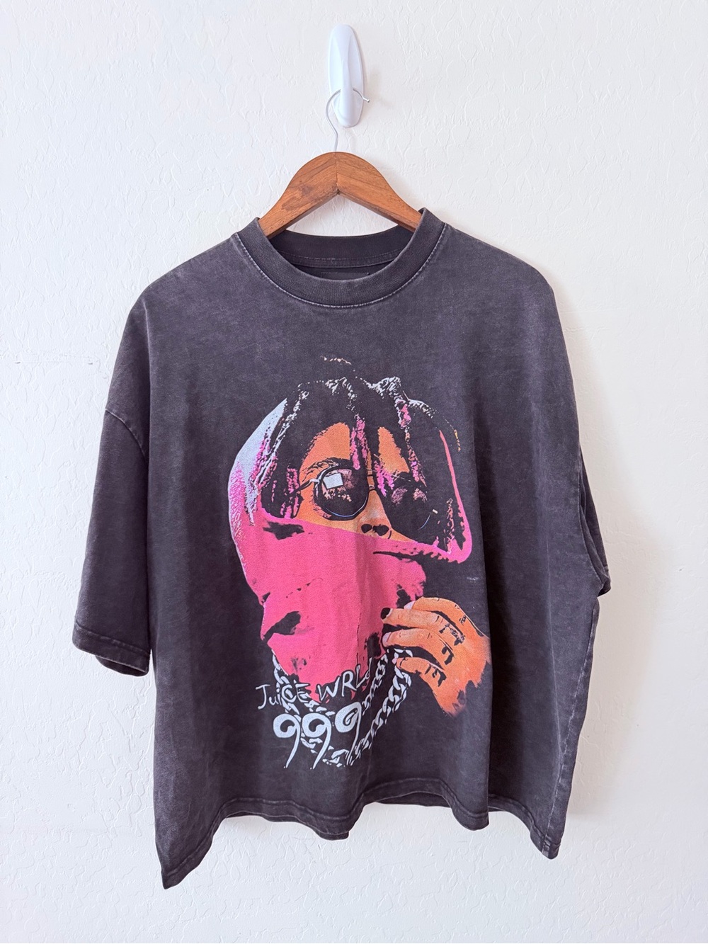 Juice WRLD 999 HypeDept Boxy Graphic Tee Men’s Large Washed Black Hip Hop